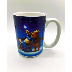 Disney Winnie The Pooh Eeyore Piglet Winter Snowflake Christmas Star Ceramic Mug